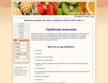 Tablet Screenshot of dietetikus.dietetika.hu